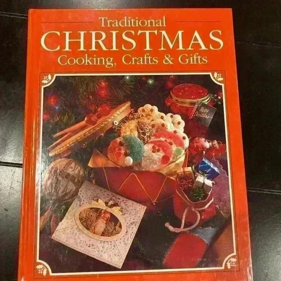 Vintage Christmas Cooking Crafts & Gifts Coffee Table Book Kitchen Decor EXC CON